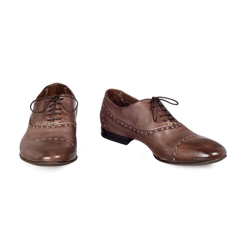 Итальянские туфли коричневые мужские, купить в интернет-магазине обуви с  доставкой по Москве и России